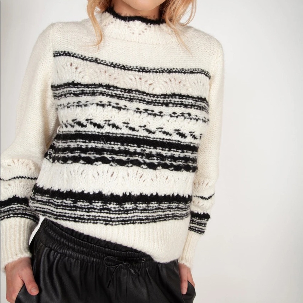 NWT! - Dex | Striped Mock Neck Sweater - Picture 1 of 9